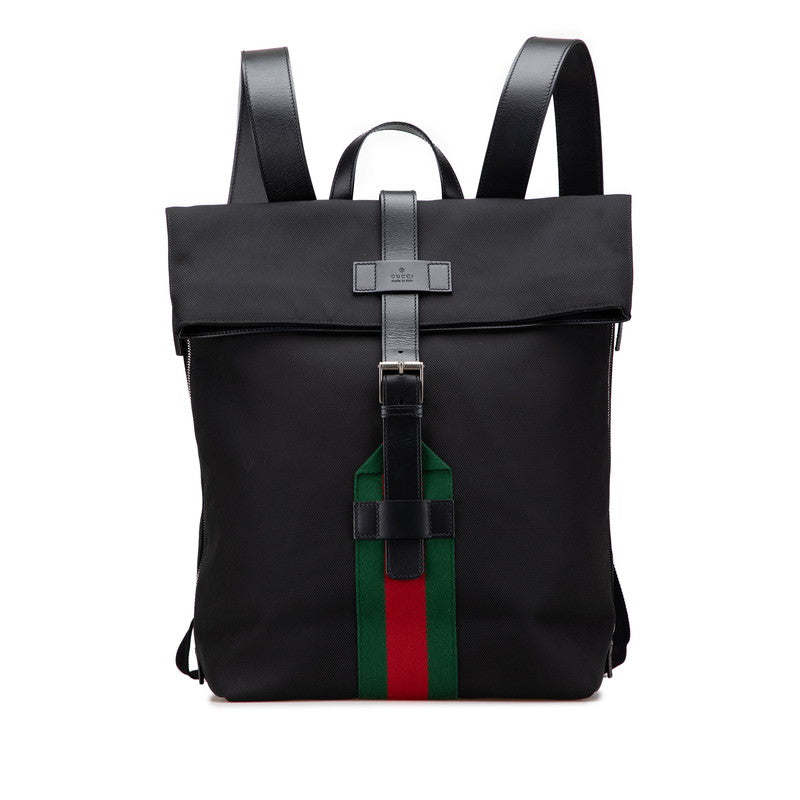 Gucci Sheline Line Backpack Leather Nylon