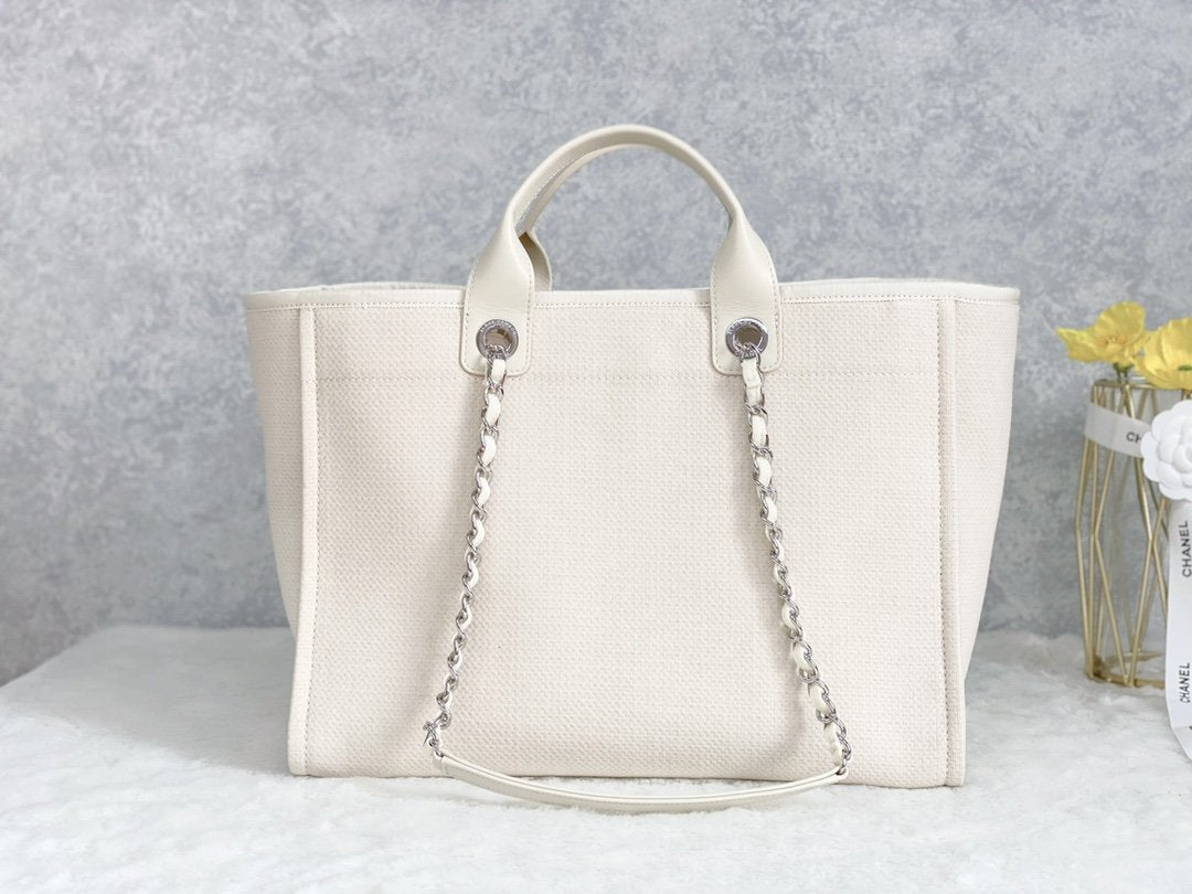 CHLSmall Shopping Hardware , ’s Silver Cream Shoulder Bag