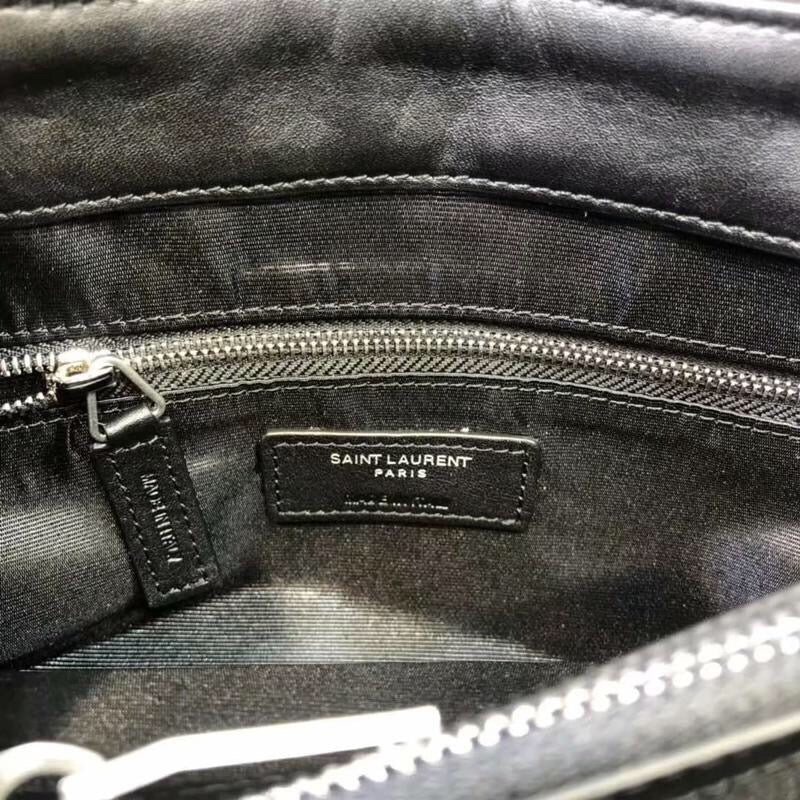 YSL Saint Laurent Loulou MatelassÃ© "Y" 9.8in 23cm Black Small Chain Handbag 3