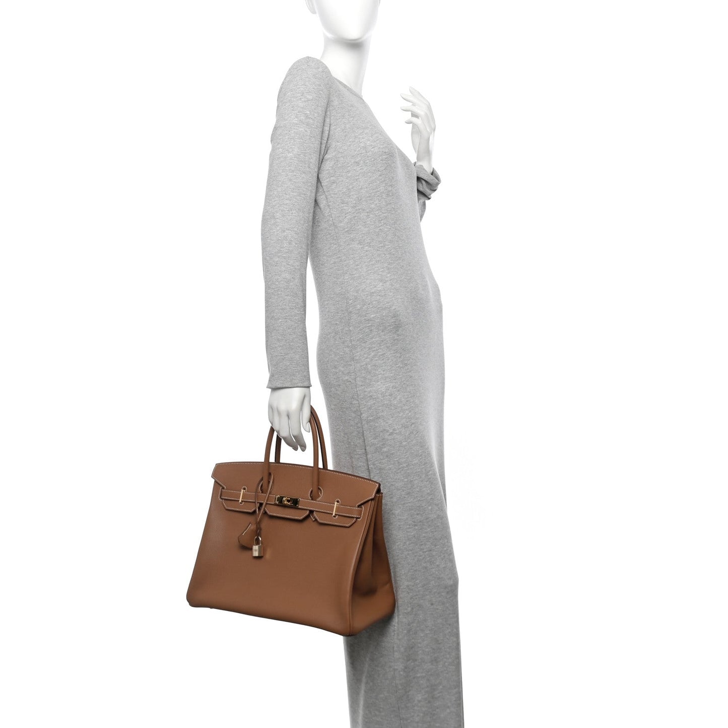 Hermes Epsom Birkin Handbag Gold Travel Bag