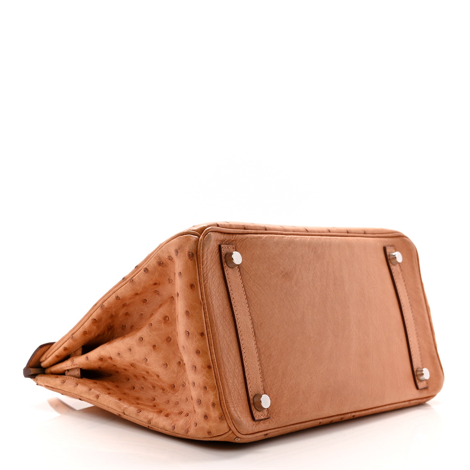 Hermes Ostrich Birkin Sable Handbag Travel Bag