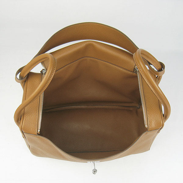 Hermes Luxury Lindy Cm Handbag Light Ocher Silver Travel Bag