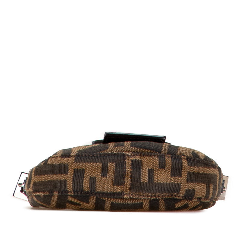 Fendi Zucca Croissant Handbag Leather Canvas Mini Travel Bag