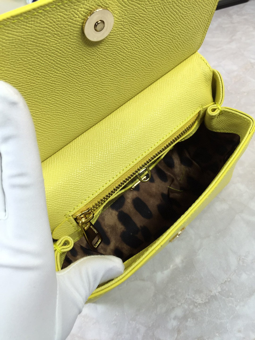 Top Quality Sicily Handbag In Dauphine Yellow Medium Travel Bag
