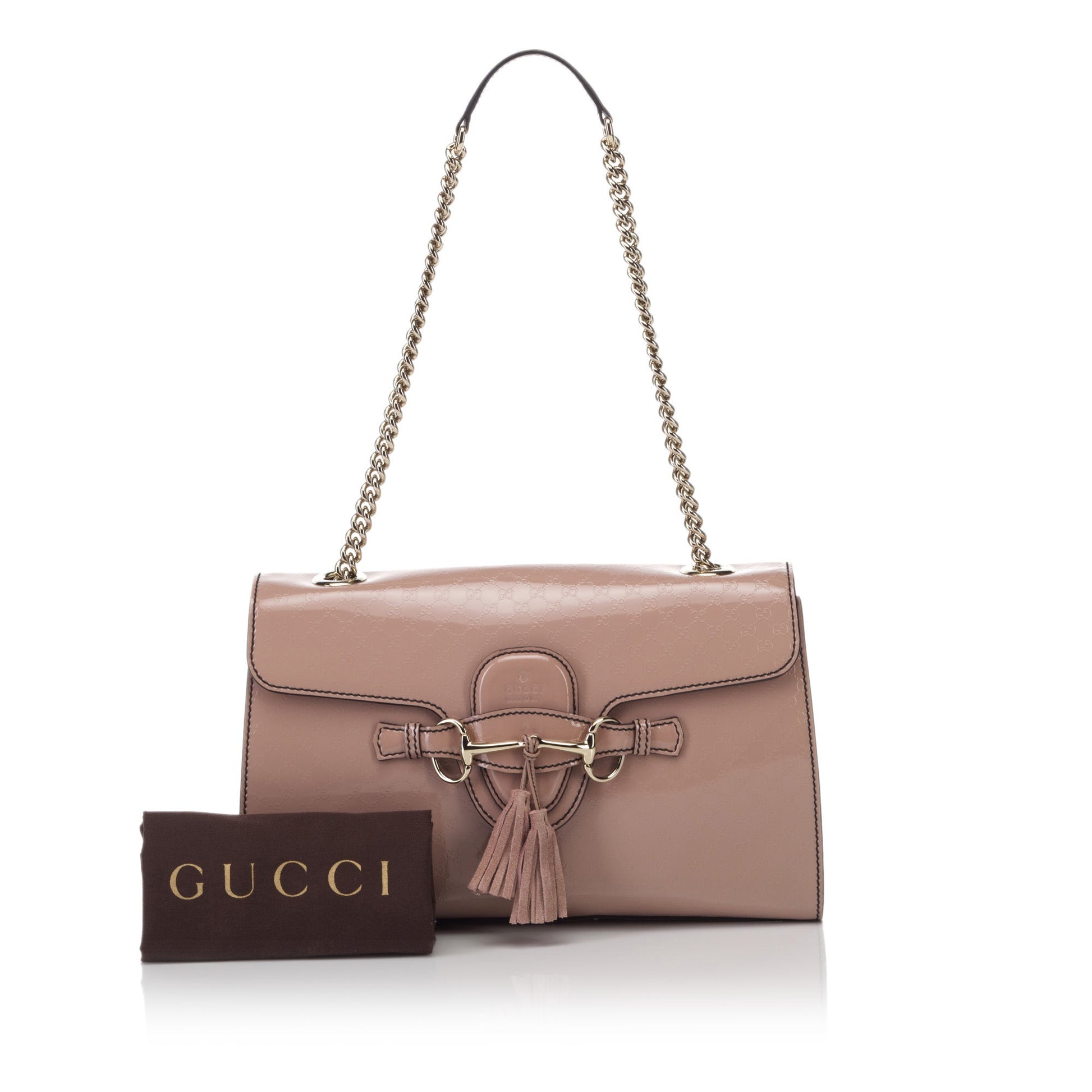 Gucci Emily ssima Patent Bag Leather Shoulder Bag
