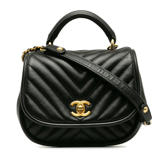 Chanel Coco Mark V Stitch Leather 2Way Shoulder Bag