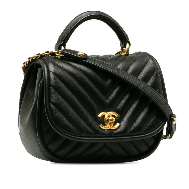 Chanel Coco Mark V Stitch Leather 2Way Shoulder Bag
