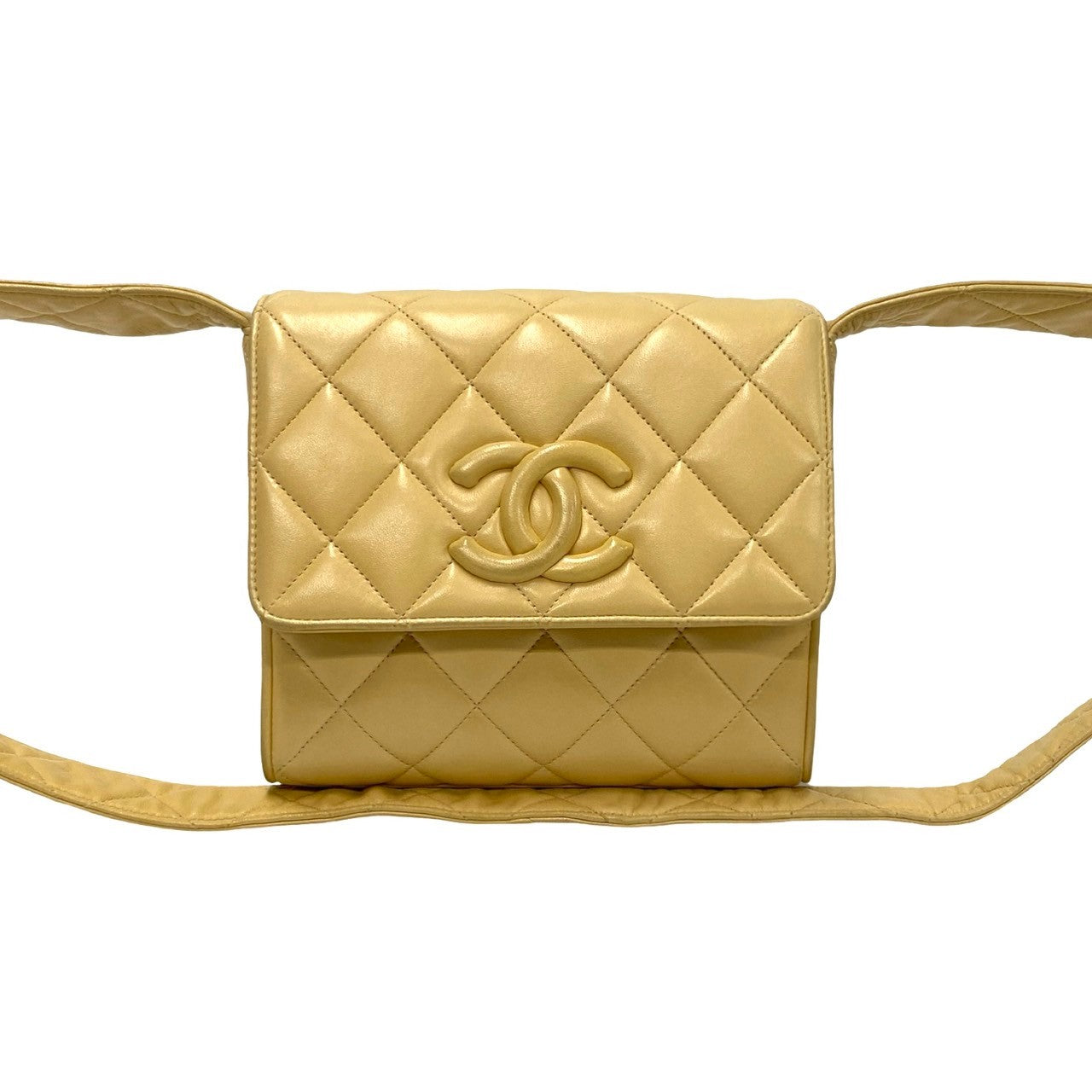 Chanel lambskin COCO Mark Matrasse Beige Shoulder Bag