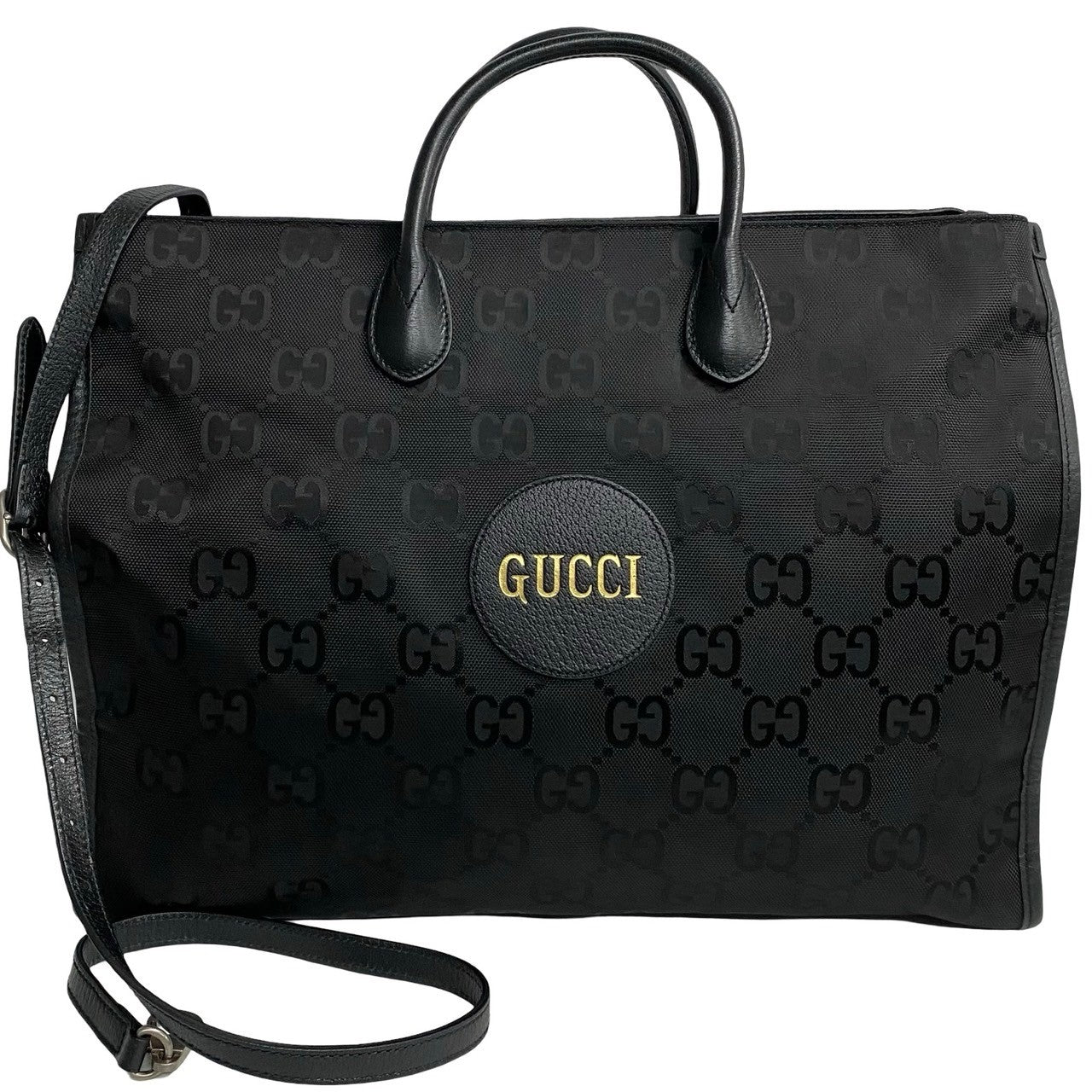 Gucci GG Off grid Monogram Leather Canvas Black Shoulder Bag