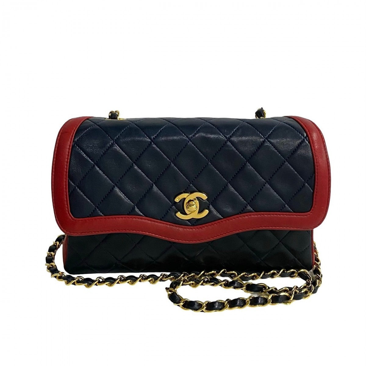 Chanel lambskin Navy COCO Mark Matrasse Shoulder Bag