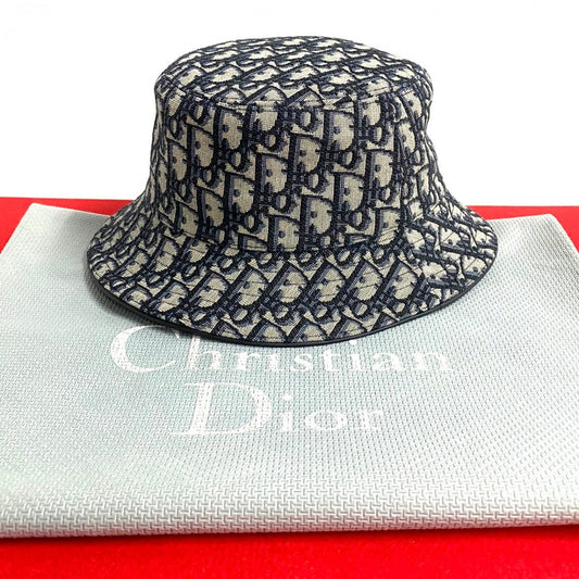 Dior Hat Cotton, Polyester, Acrylic, Viscose Navy Trotter Travel Bag