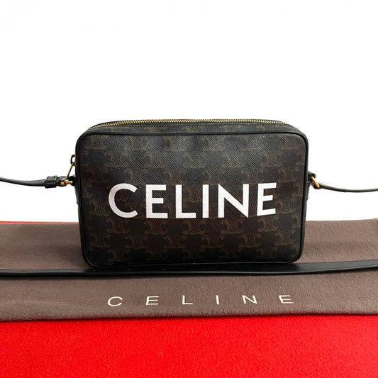 Shoulder Bag , Pvc Triomphe Messenger Women Leather Black