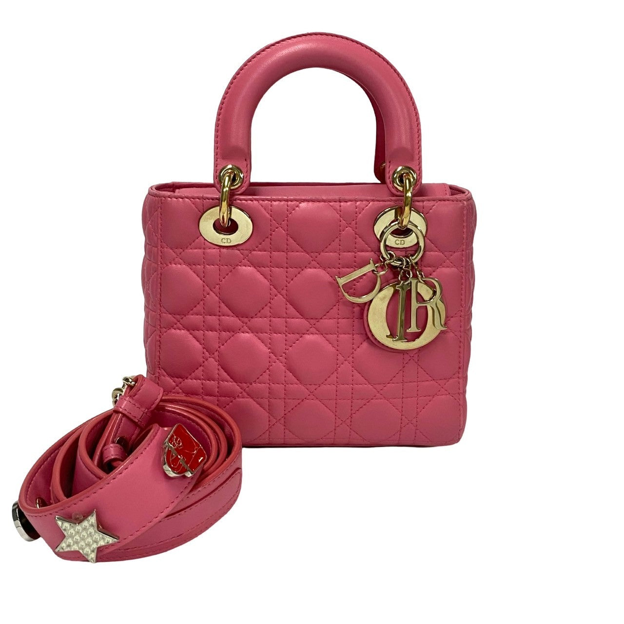 Dior Christian My Lady 2Way Bag Lambskin Travel Bag