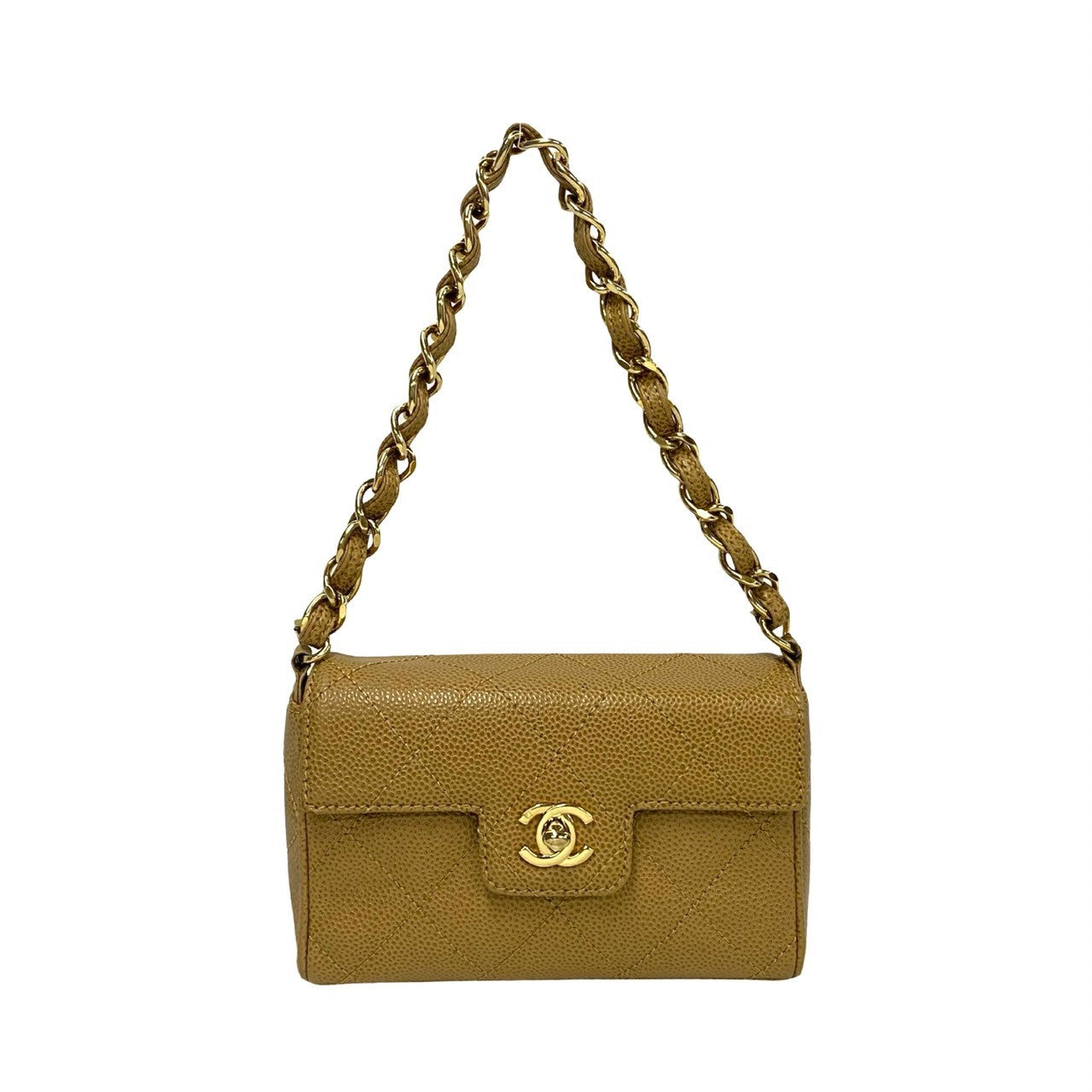 Chanel Matt caviar skin Matrasse Beige Handbag