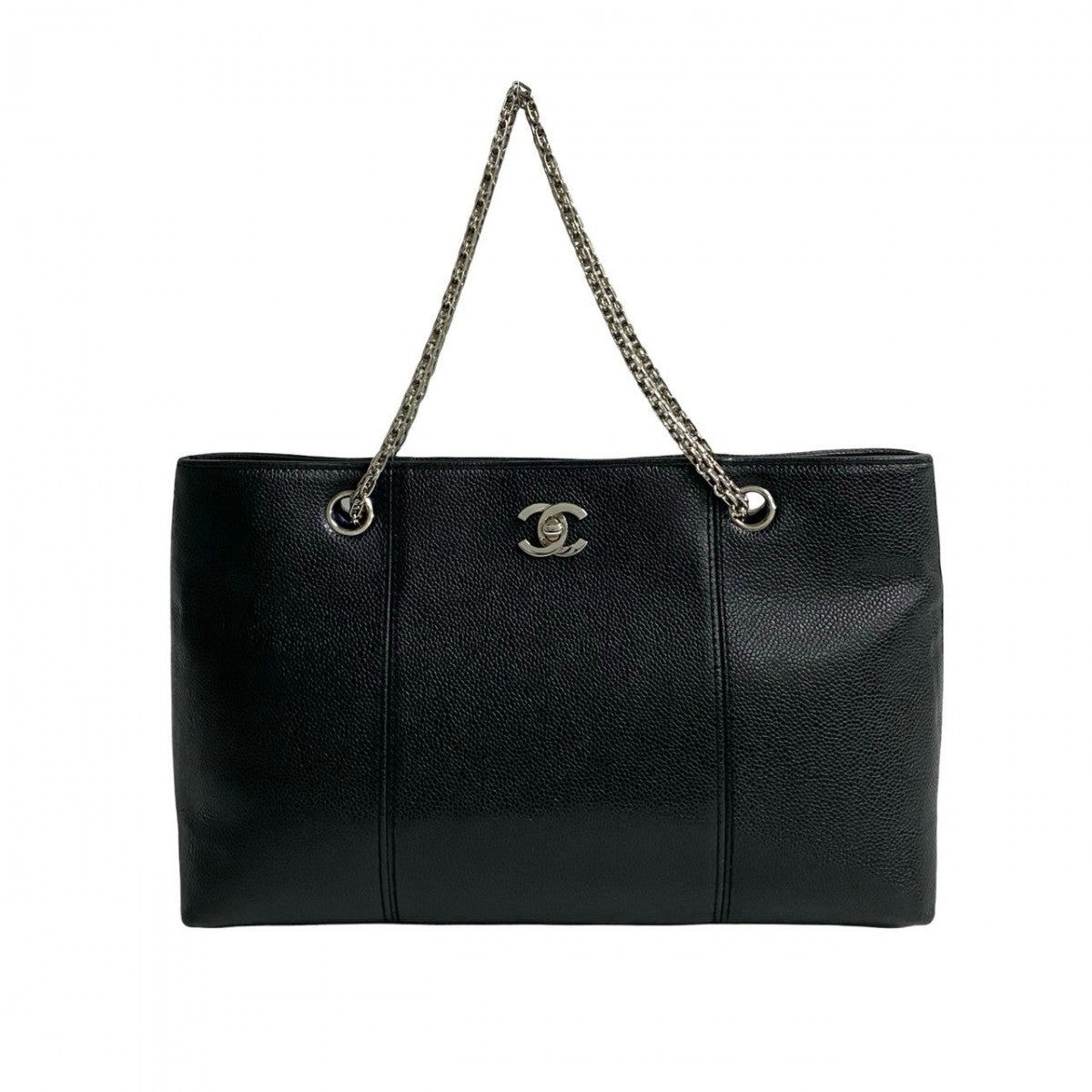 Chanel COCO Mark Black Leather Tote Bag