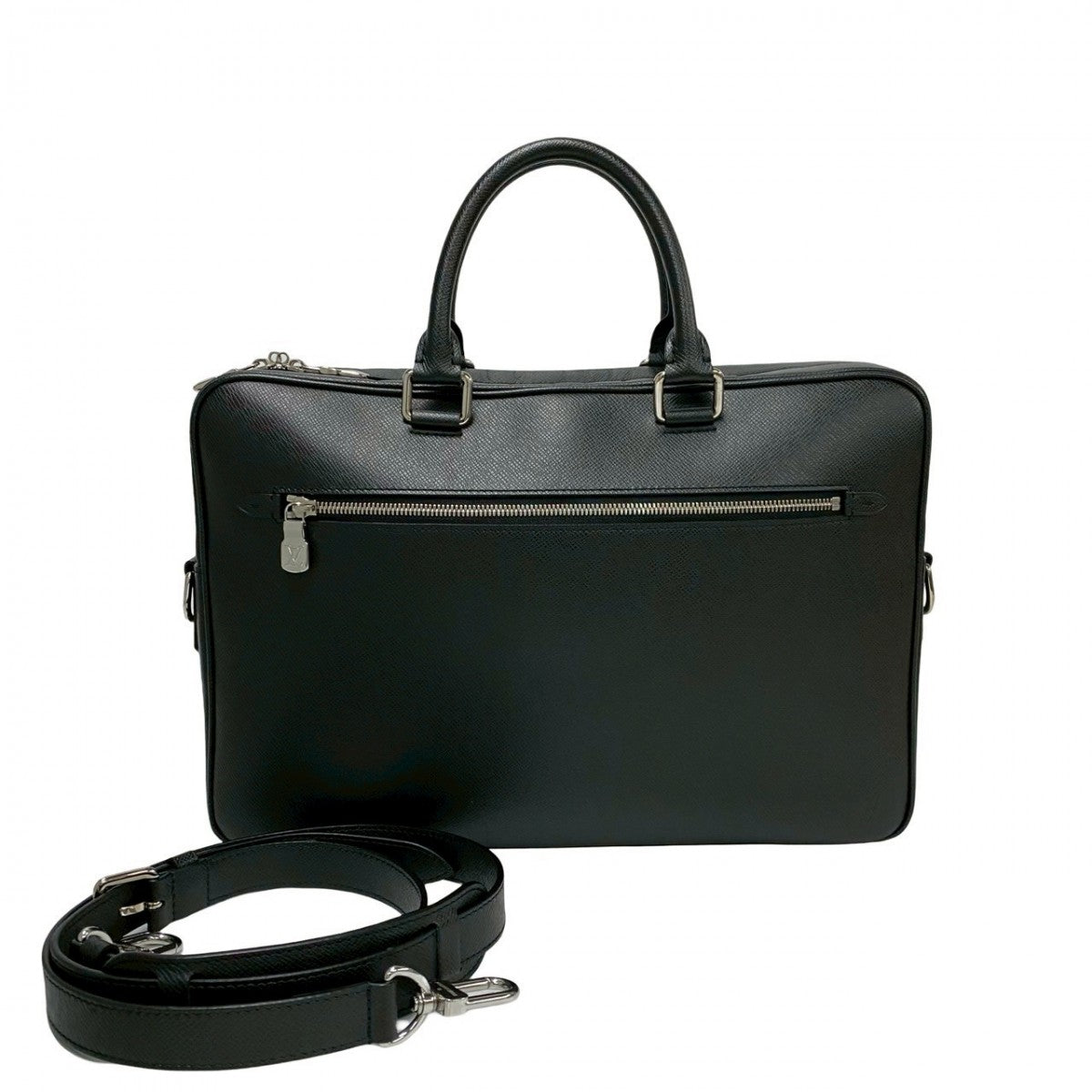 Louis Vuitton M33441 Taiga Porto Documan-Voyage Leather Black Shoulder Bag