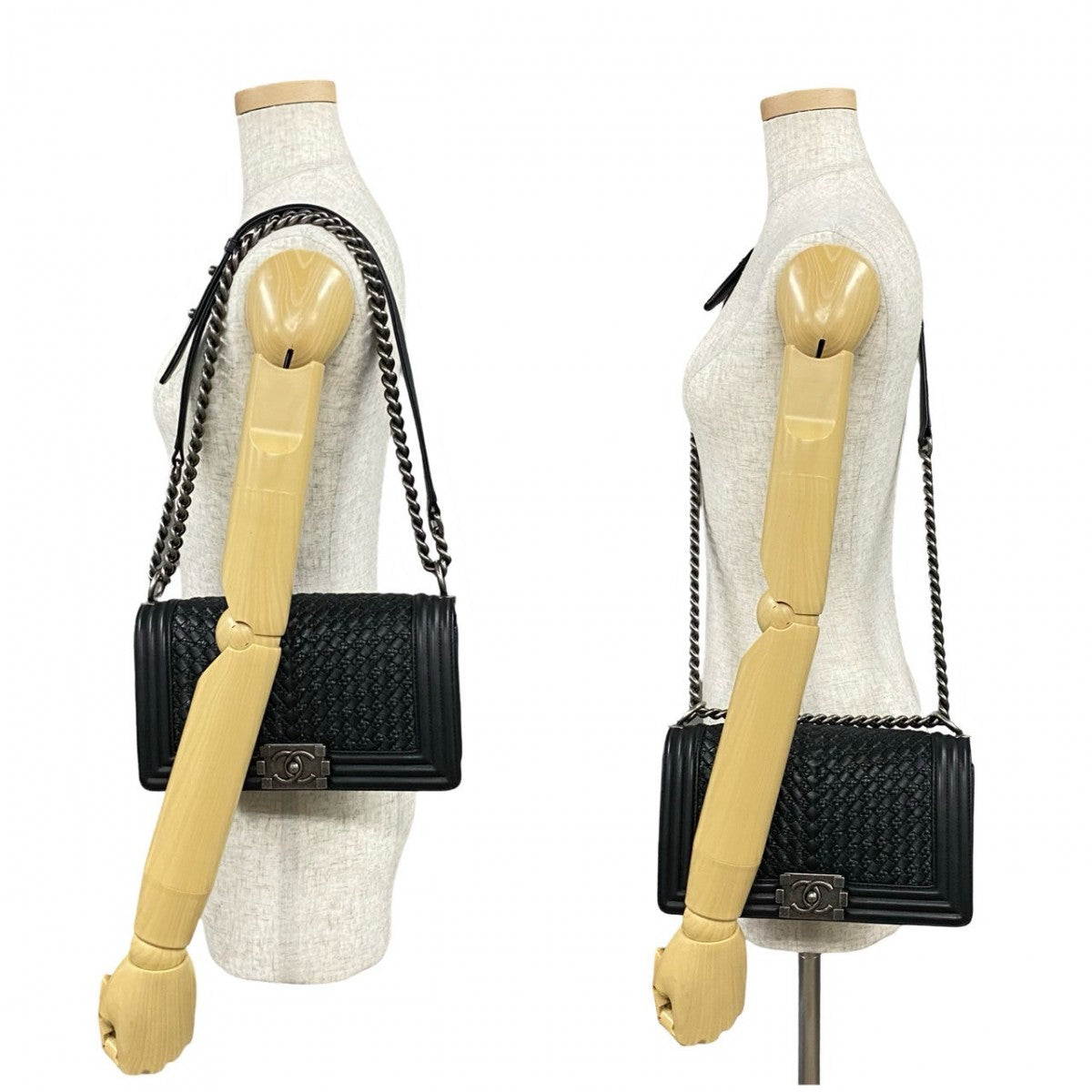 Chanel lambskin COCO Mark Boy Black Shoulder Bag