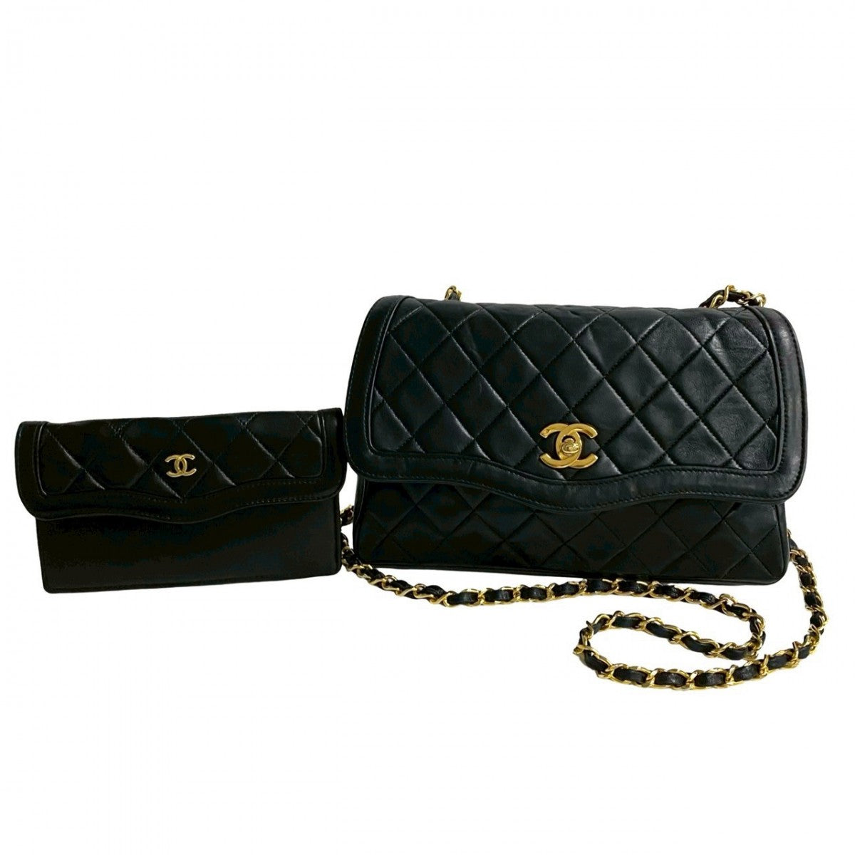 Chanel lambskin COCO Mark Matrasse Black Shoulder Bag 6Sbja3479775