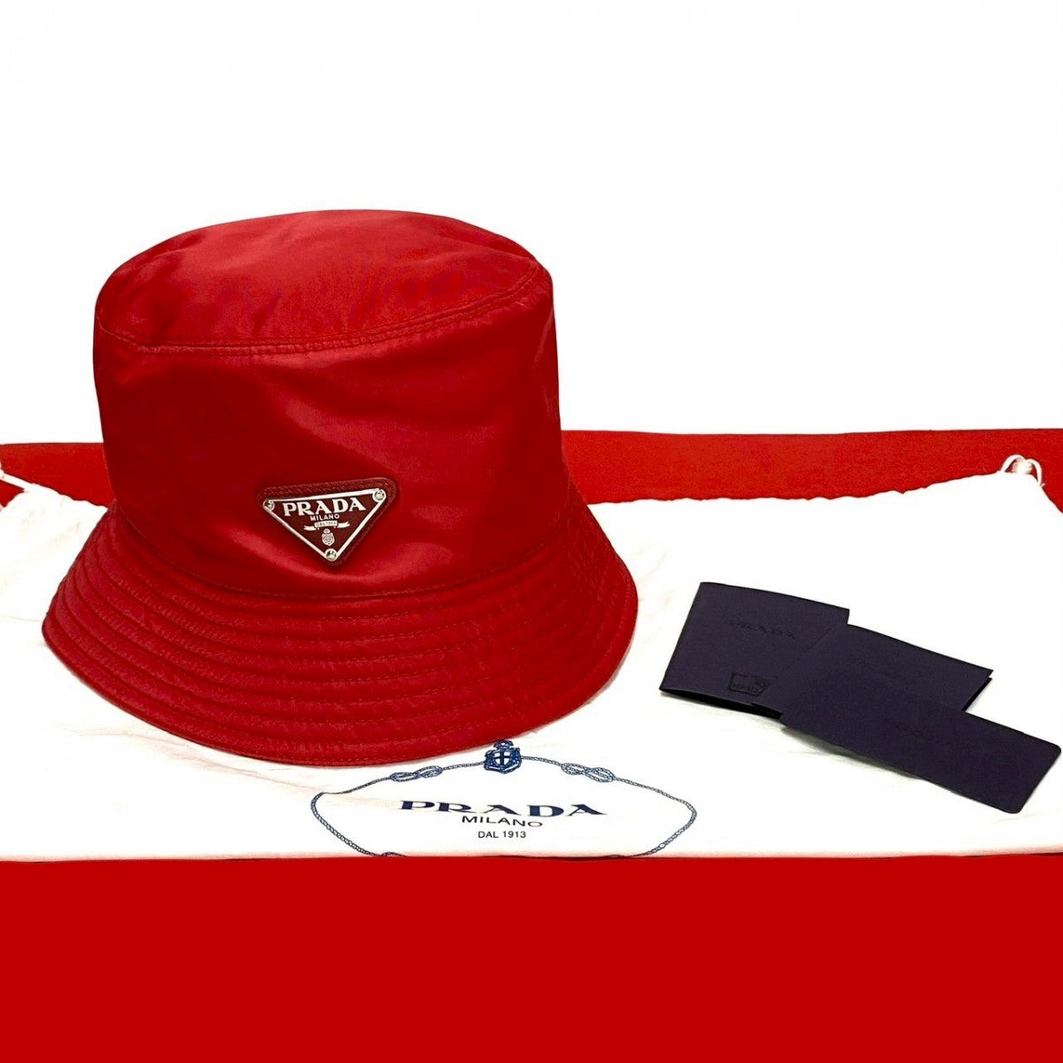 Hat Triangular Re Women S Handbag Nylon Red Travel Bag
