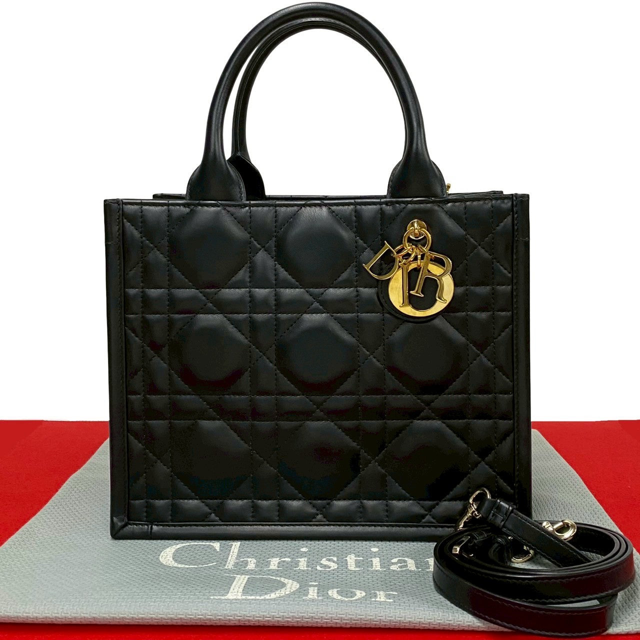 Dior Christian Book Tote 2Way Bag Leather Tote Bag
