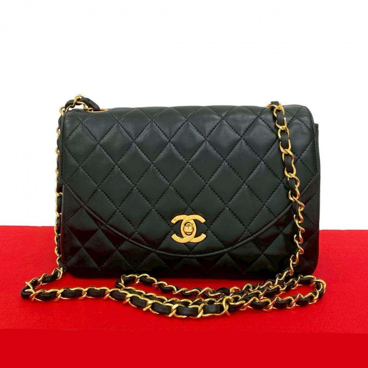 Chanel lambskin COCO Mark Matrasse Black Shoulder Bag 6Sbk Id031267