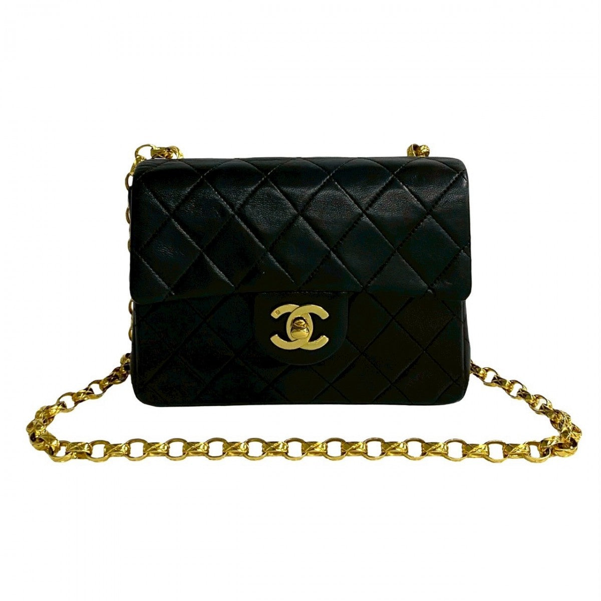 Chanel lambskin COCO Mark Matrasse Black Shoulder Bag 6Sbk Wz484143
