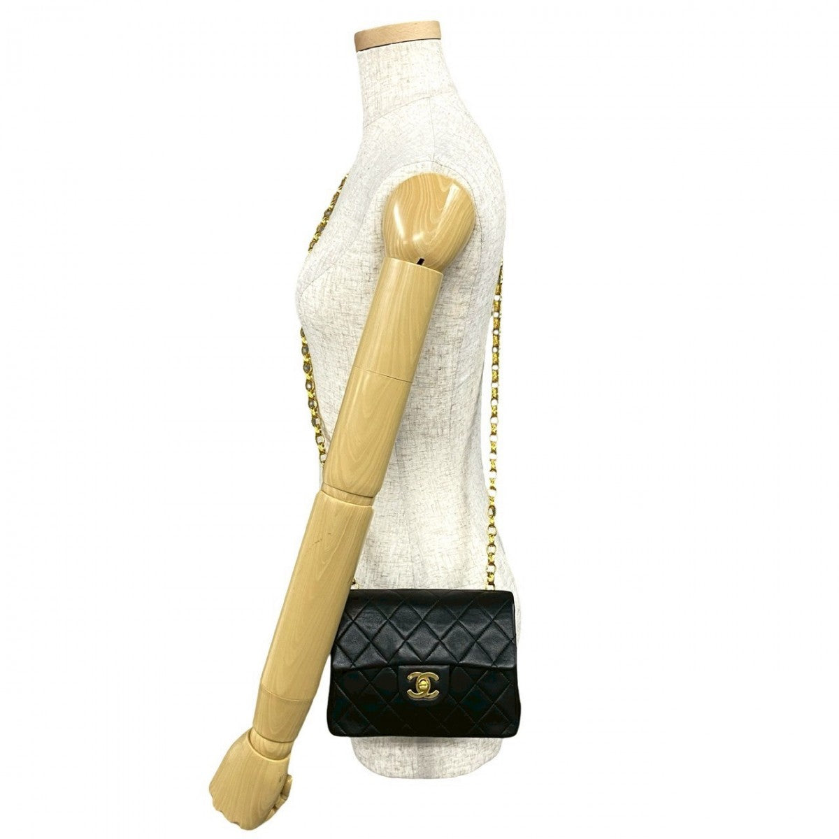 Chanel lambskin COCO Mark Matrasse Black Shoulder Bag 6Sbk Wz484143