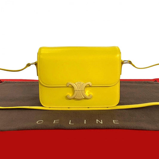 Shoulder Bag Yellow Teen Triomphe Women Leather