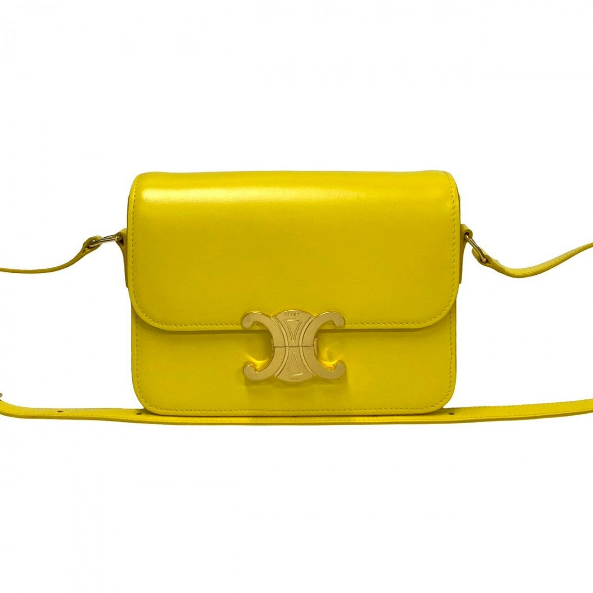 Shoulder Bag Yellow Teen Triomphe Women Leather