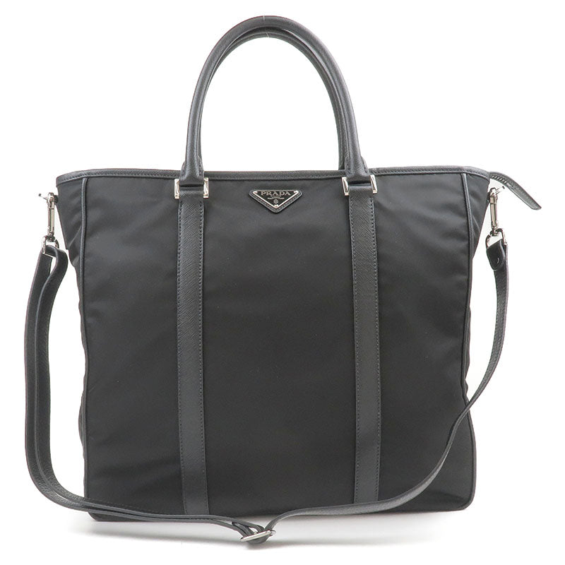 Prada Prada Nylon Leather 2Way Bag Tote Bag Nero