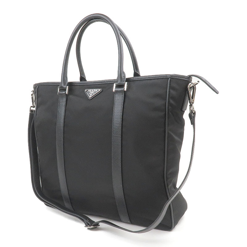 Prada Prada Nylon Leather 2Way Bag Tote Bag Nero