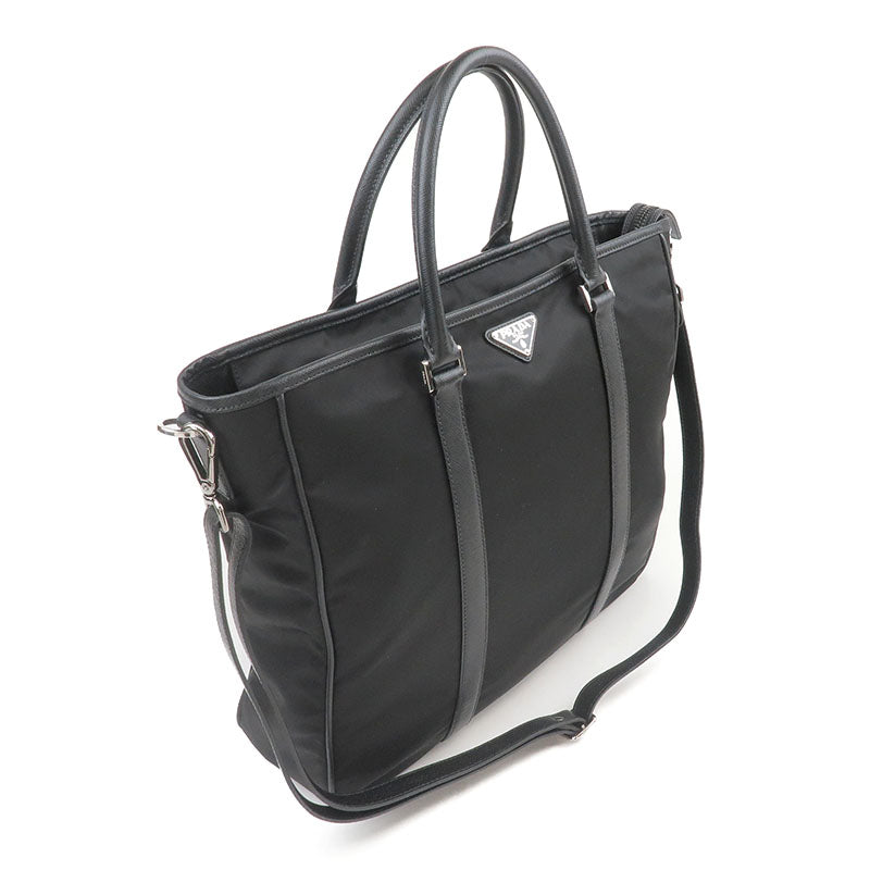 Prada Prada Nylon Leather 2Way Bag Tote Bag Nero