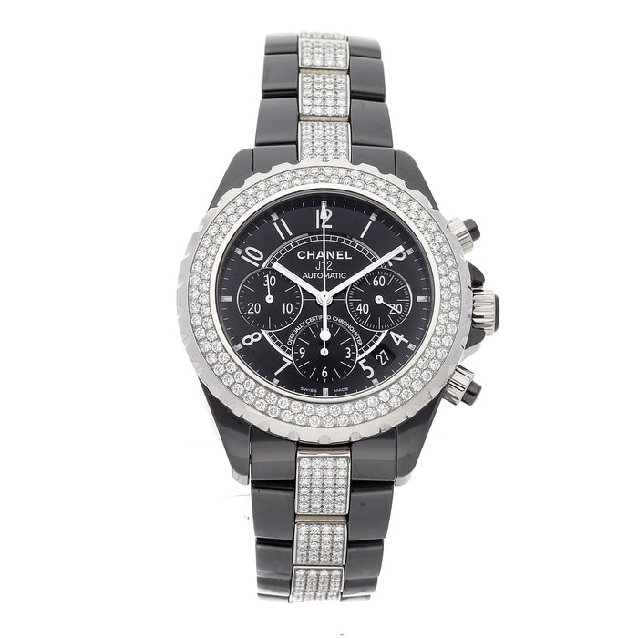 Chanel J12 Chronograph Diamond Unisex Watch Bag