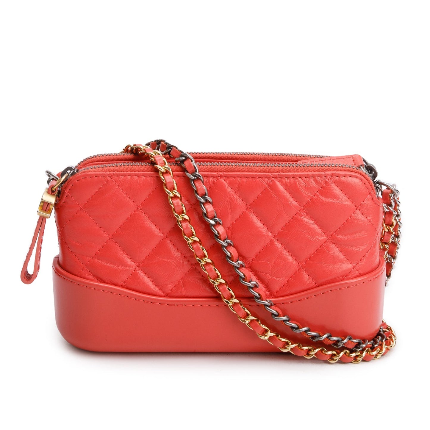 Chanel Aged Quilted Gabrielle on Calfskin Pink Travel Bag