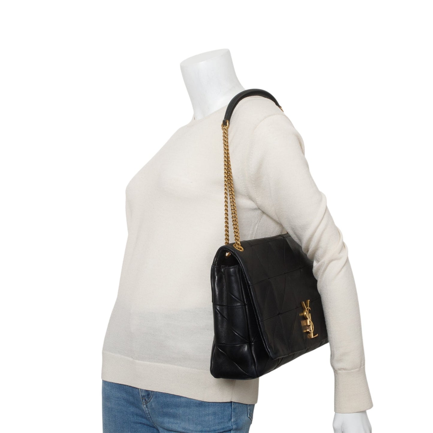 YSL Saint Laurent Lambskin Large Jamie Shoulder Bag Matelasse Monogram