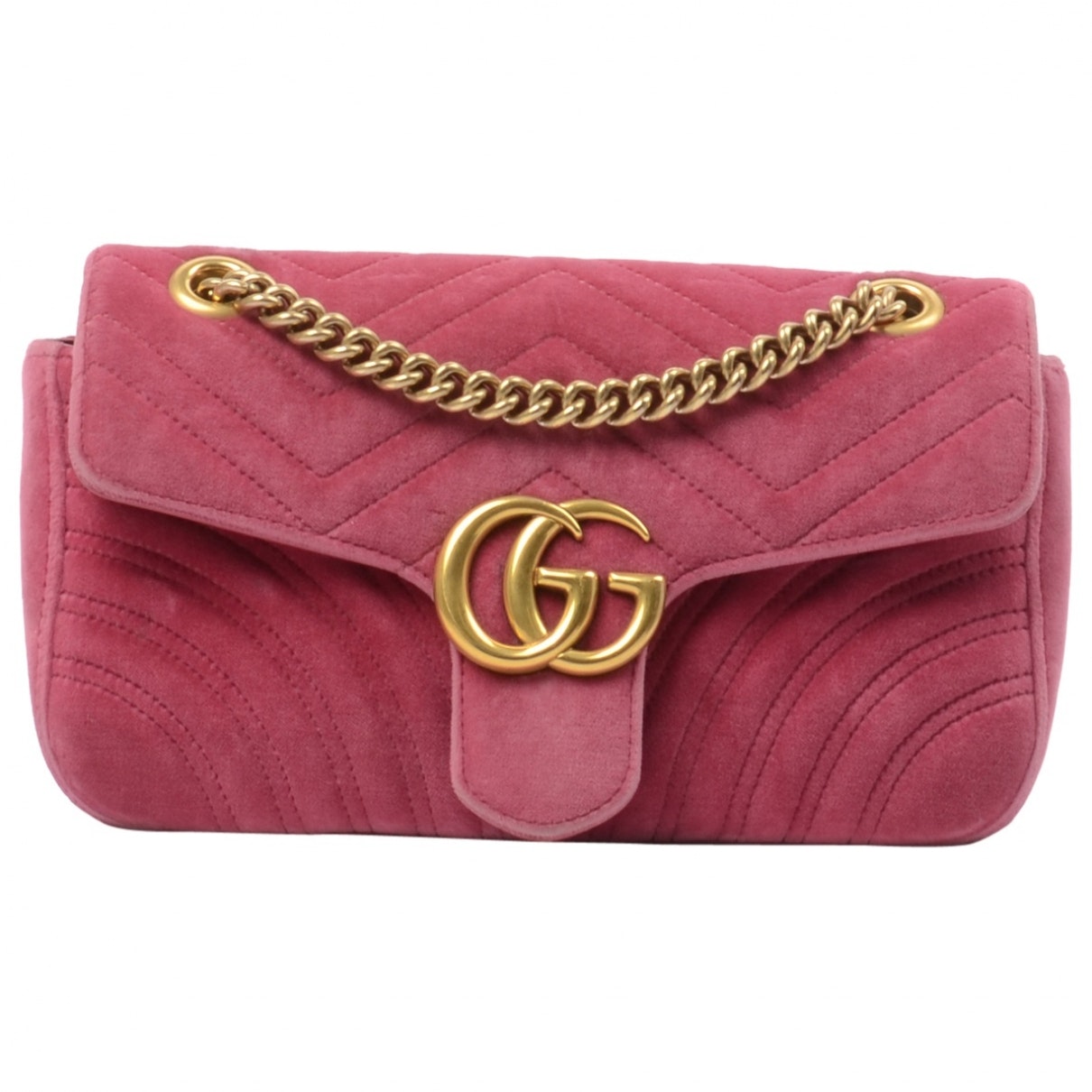 Gucci marmont pink velvet handbag