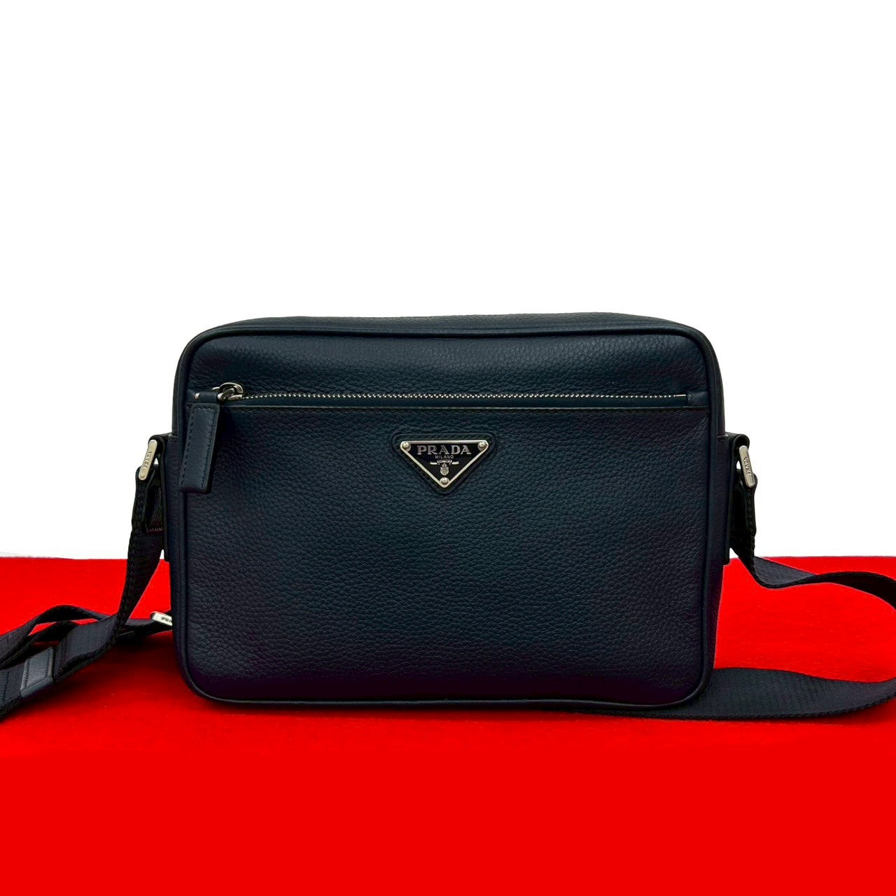 Shoulder Bag Navy Leather