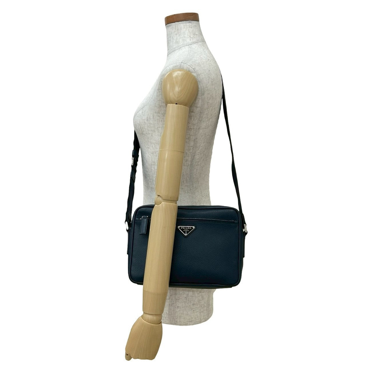 Shoulder Bag Navy Leather