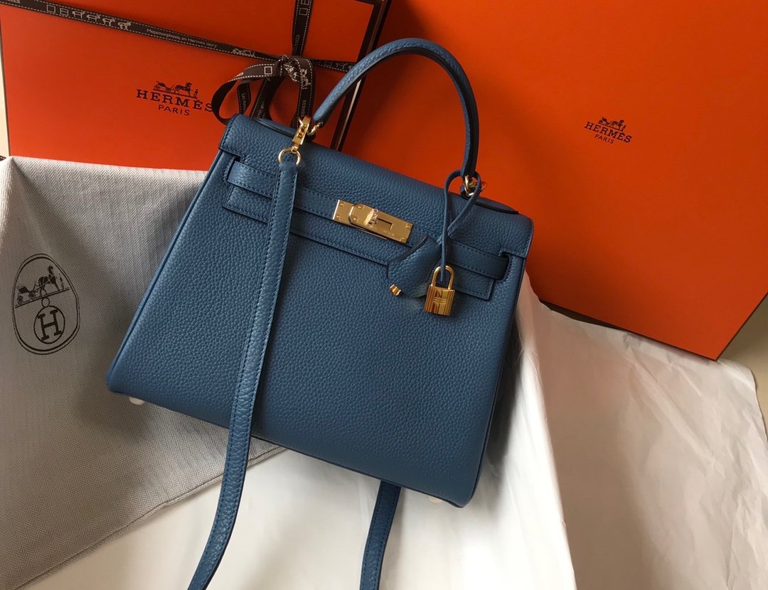 Top Quality Kelly Deep Vert Bosphore Bag Blue Shoulder Bag