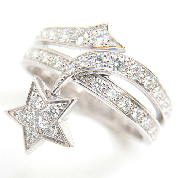 Chanel 18K White Gold Comete Diamond Ring Bag