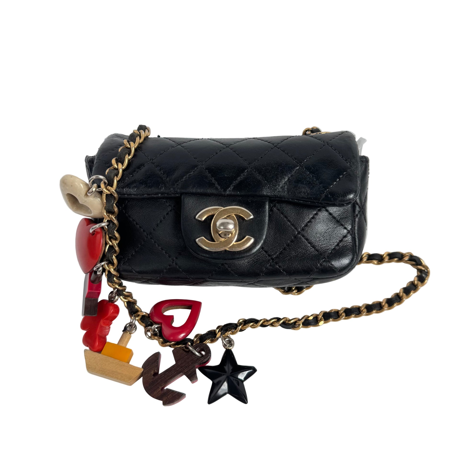 Chanel Classic Flap Super Valentine's Special Lambskin Black Key Chain