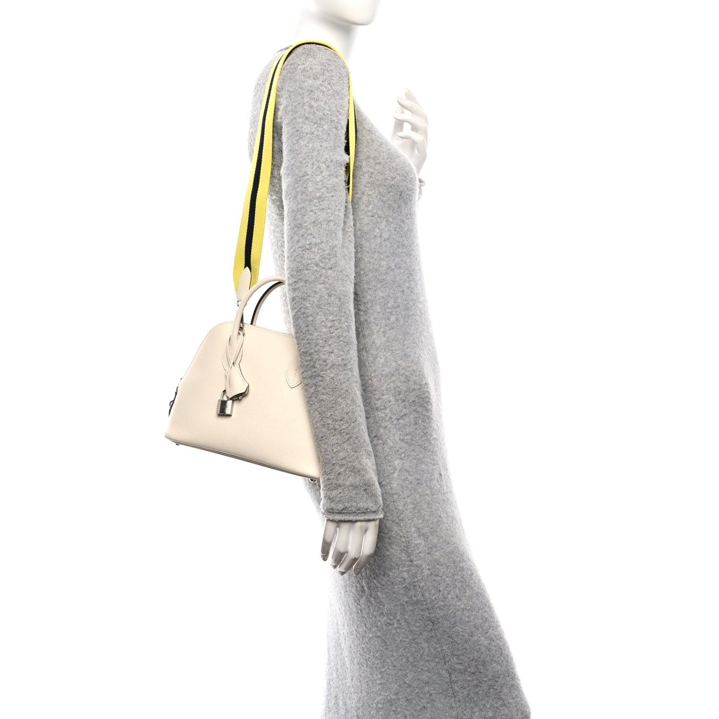 Hermes Epsom Sangle Bolide Nata Bleu Indigo Lime Handbag Travel Bag