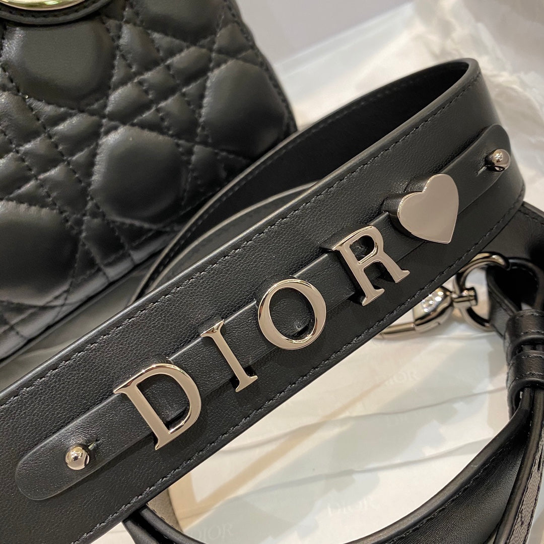 Lady Hardware Cd Black Silver Small Crossbody Bag