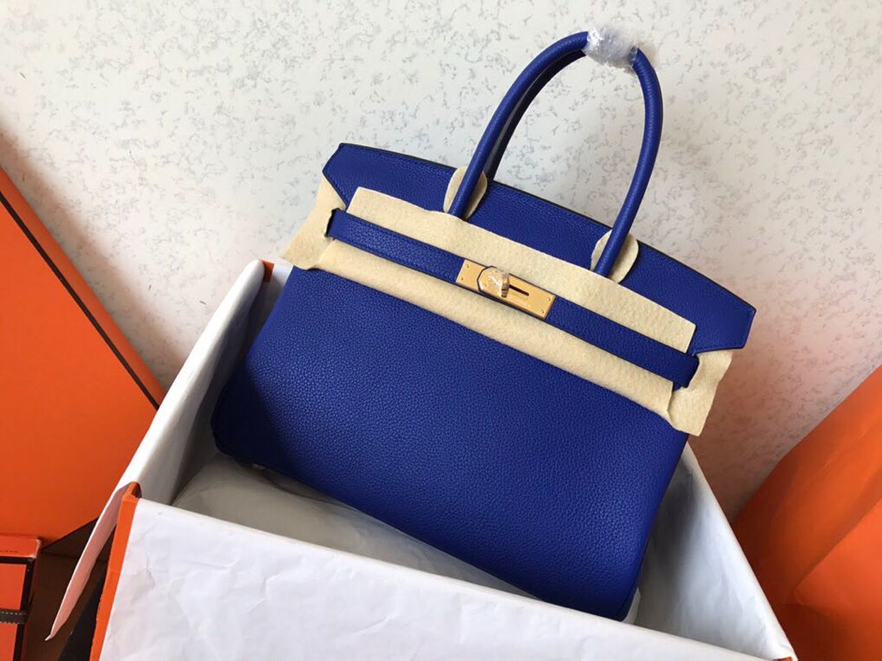 Top Quality Birkin Electric 7T For Women Blue Gold Travel Bag