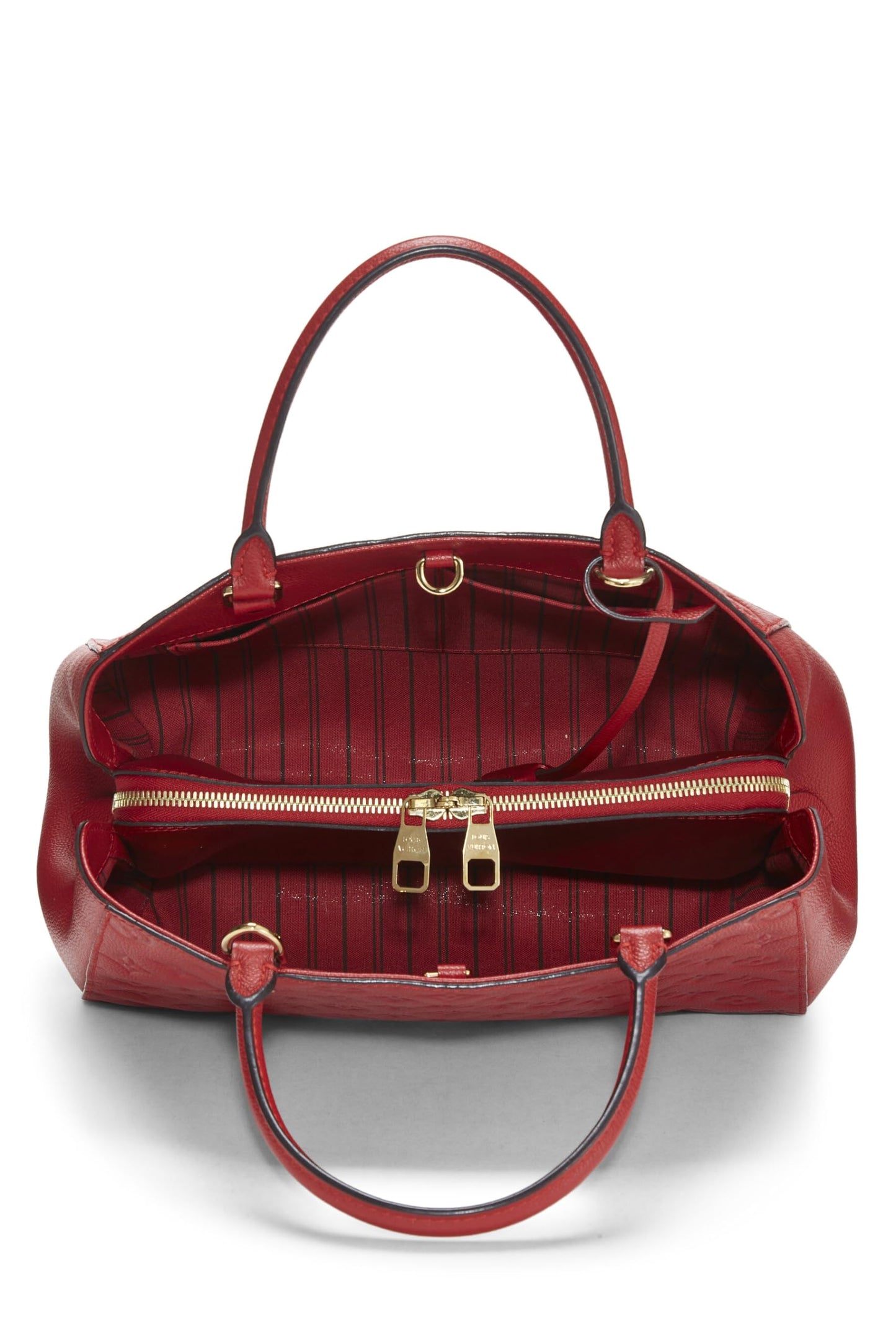 Louis Vuitton,  Red Monogram Empreinte Montaigne MM, Red