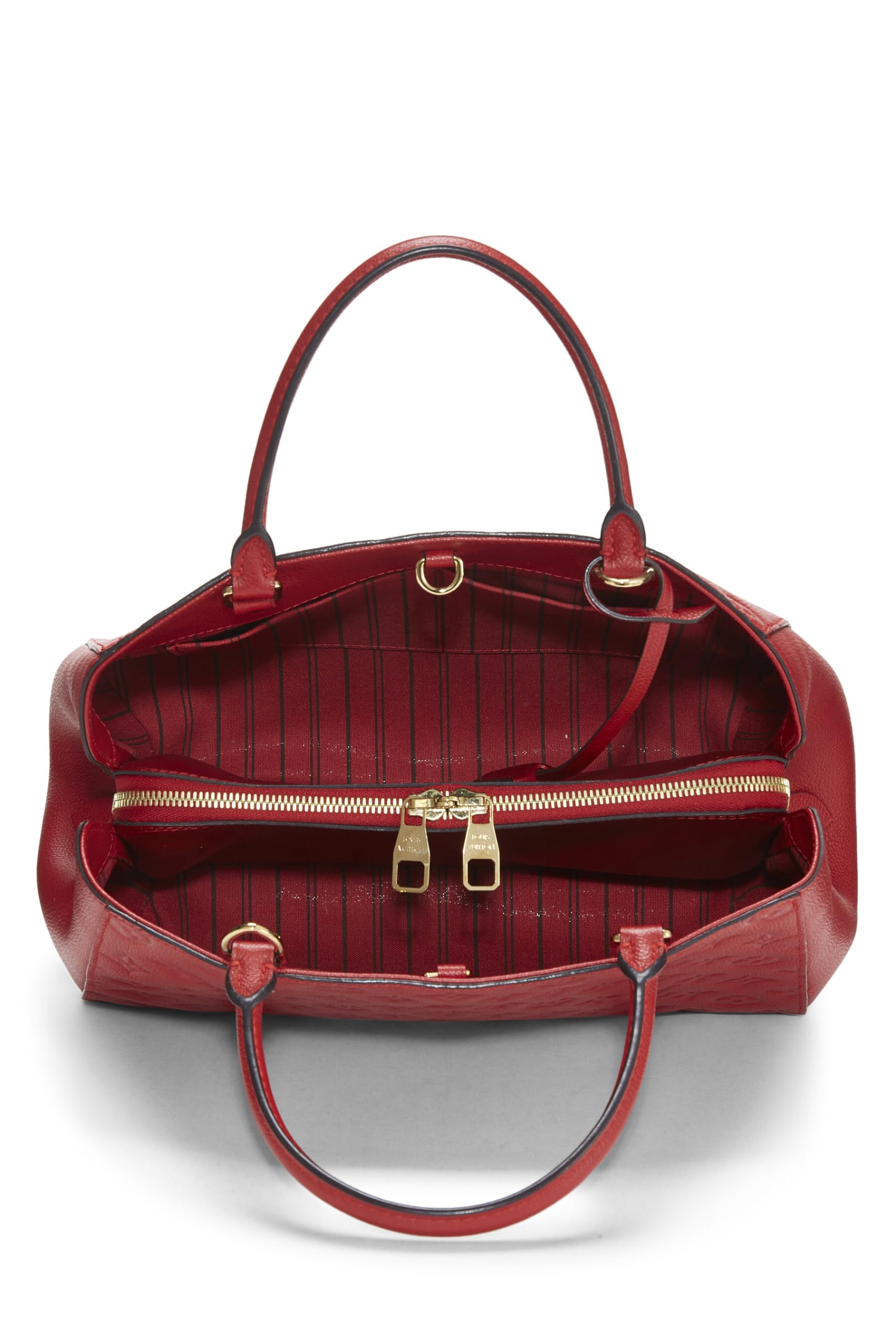 Louis Vuitton,  Red Monogram Empreinte Montaigne MM, Red