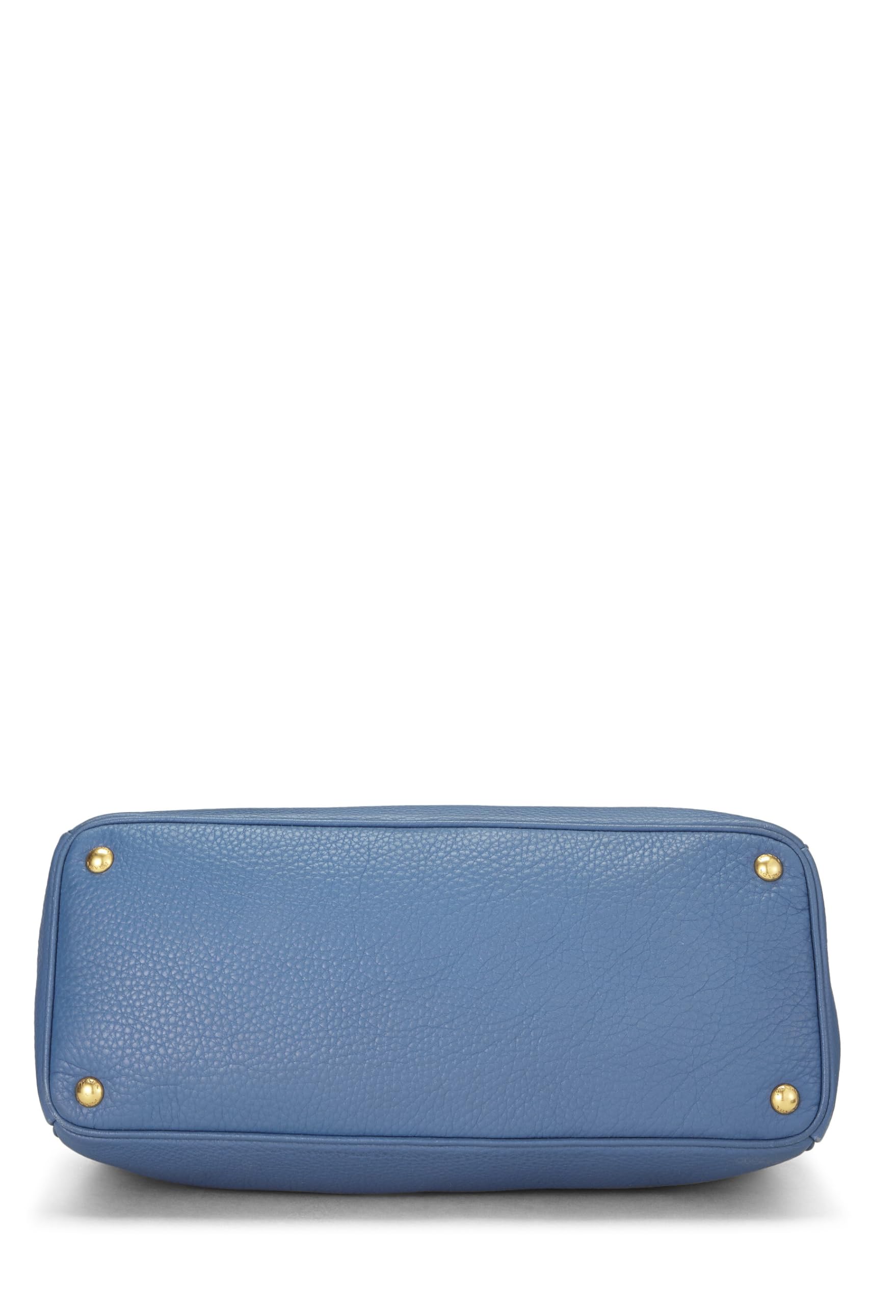 Prada Daino Convertible Open Tote Vitello Blue Tote Bag