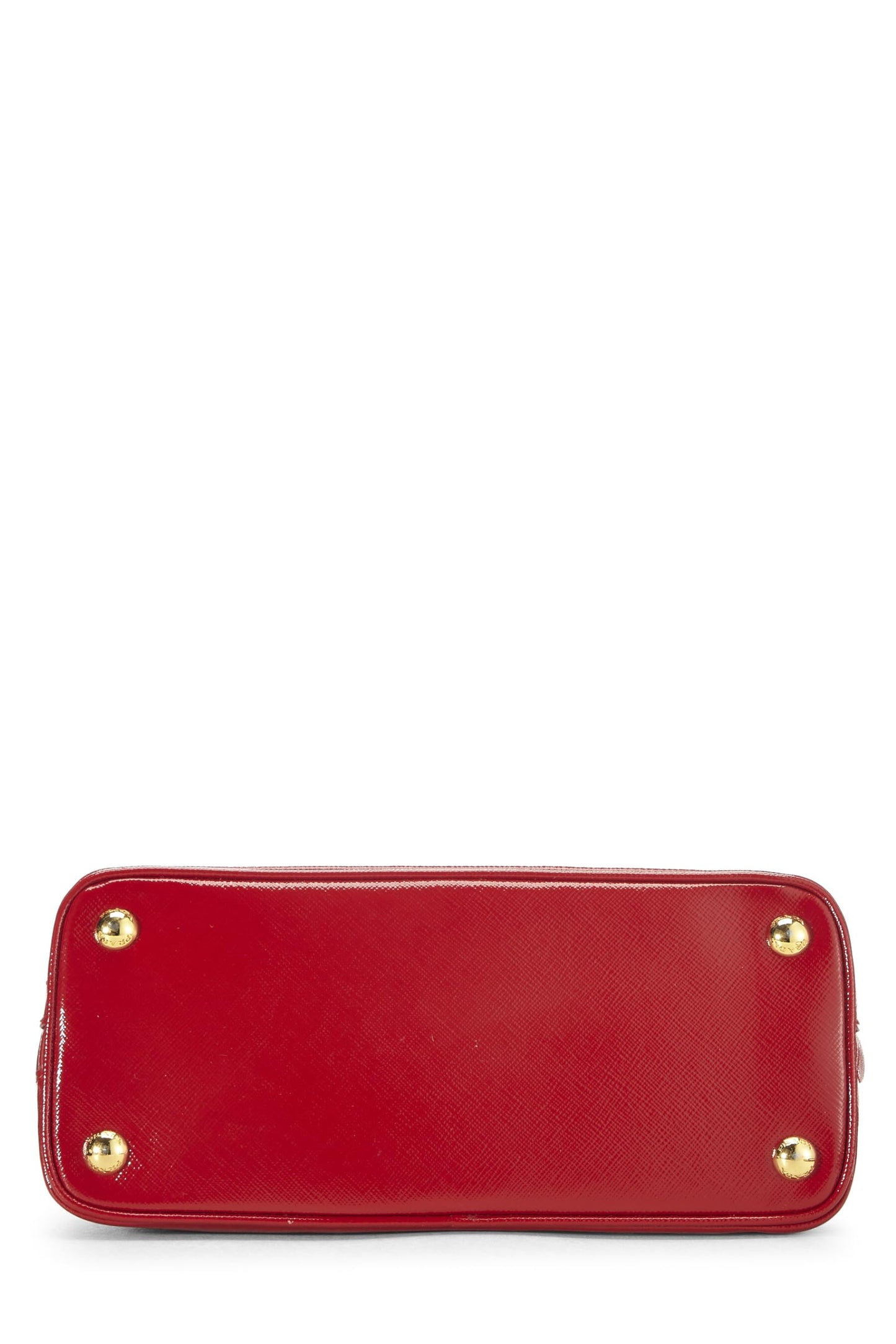 Prada Vernice Promenade Luxury Handbag Saffiano Red Small Travel Bag