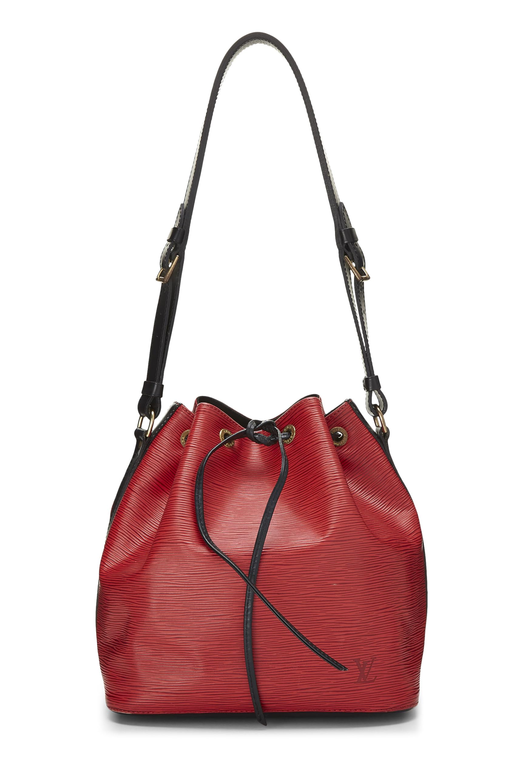 Louis Vuitton,  Red & Black Epi Noé Petite, Multi