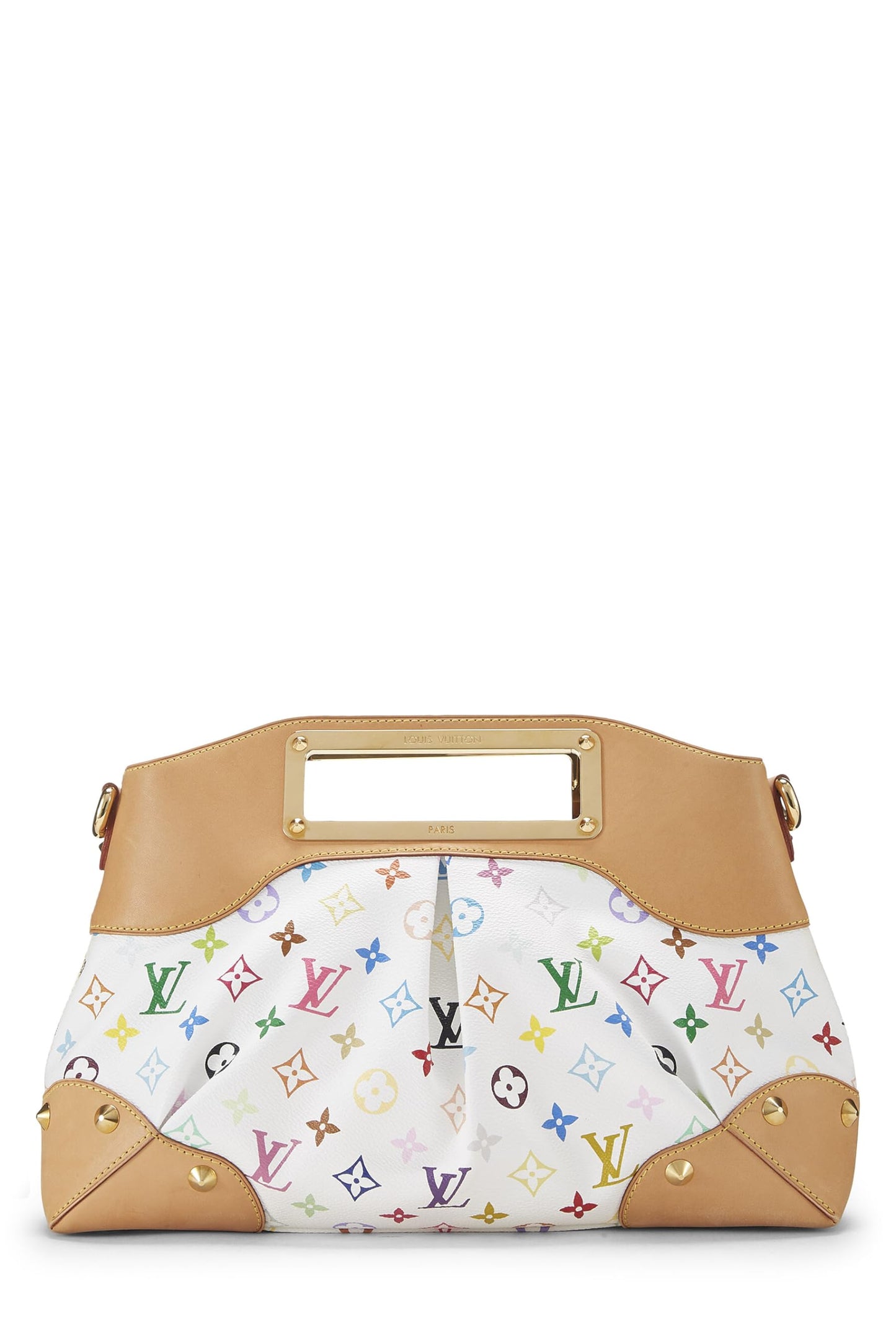 Louis Vuitton,  Takashi Murakami x Louis Vuitton White Monogram Multicolore Judy MM, White